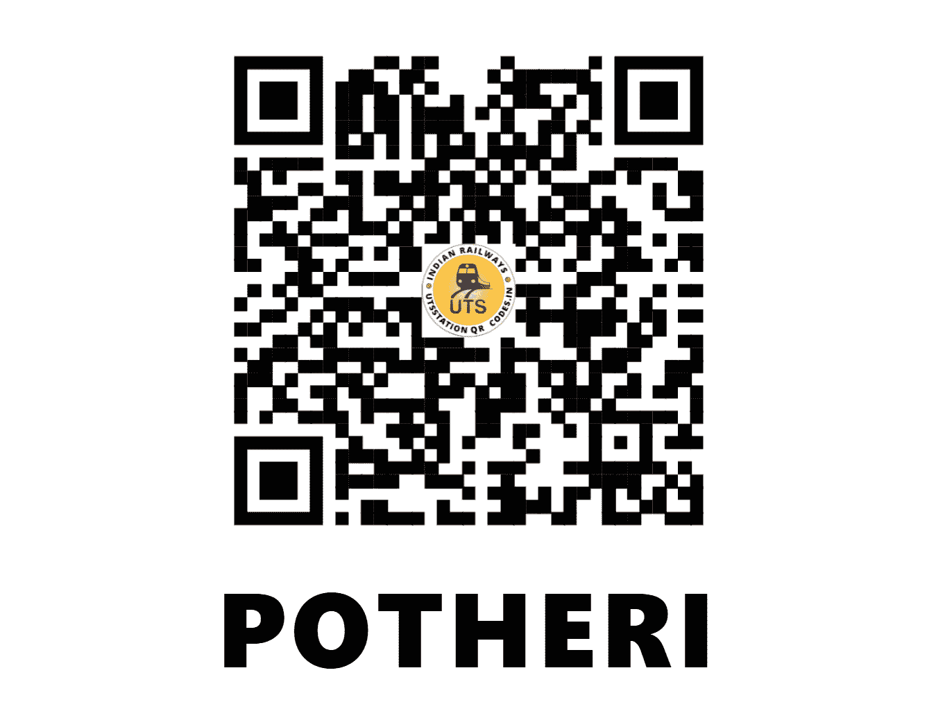 UTS QR Code for POTHERI - POTI - SR (TAMIL NADU)